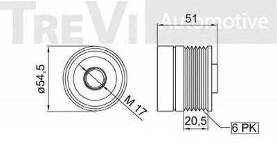 TREVI AUTOMOTIVE ap1189 -  Механизм свободного хода генератора